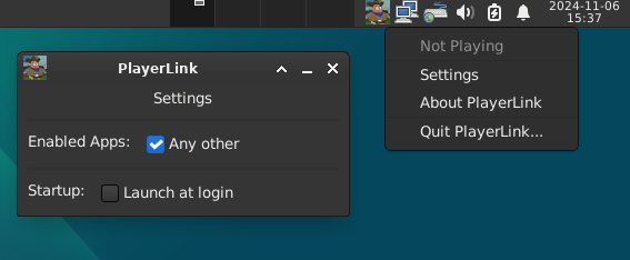 settings window